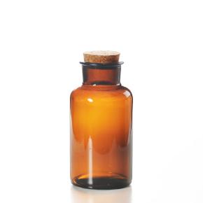 Flacon rectangle verre ambré - 500 ou 200 ml
